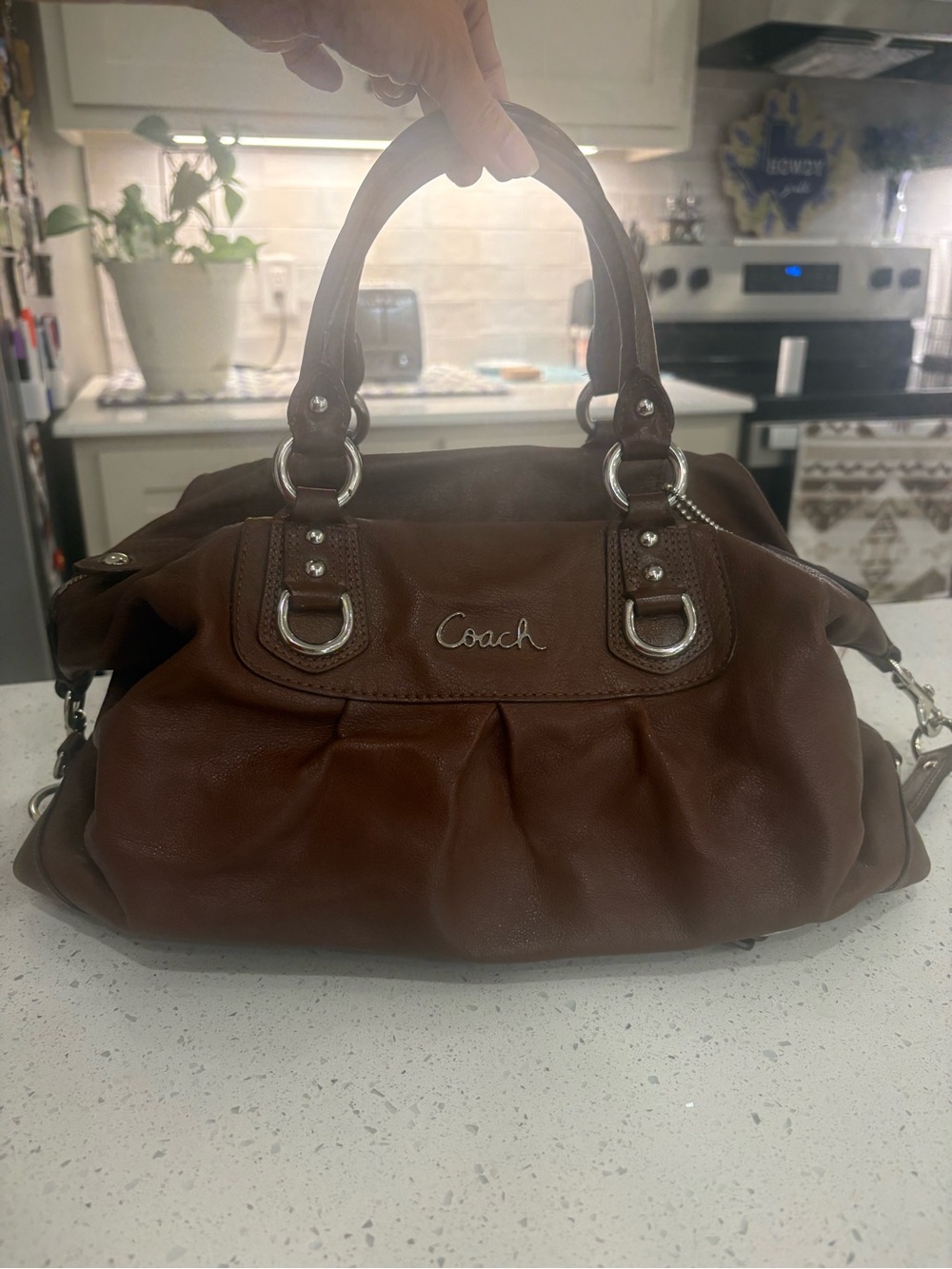 Vintage Y2K Coach Ashley Brown Leather Satchel Handbag Women’s Purse F15447 MINT
